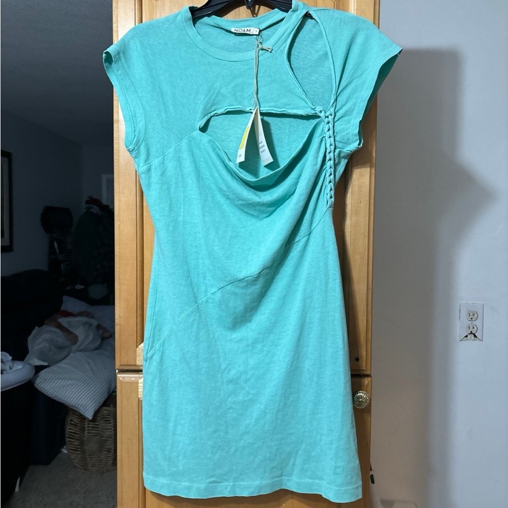NWT Noam Hanoch crew neck mini dress